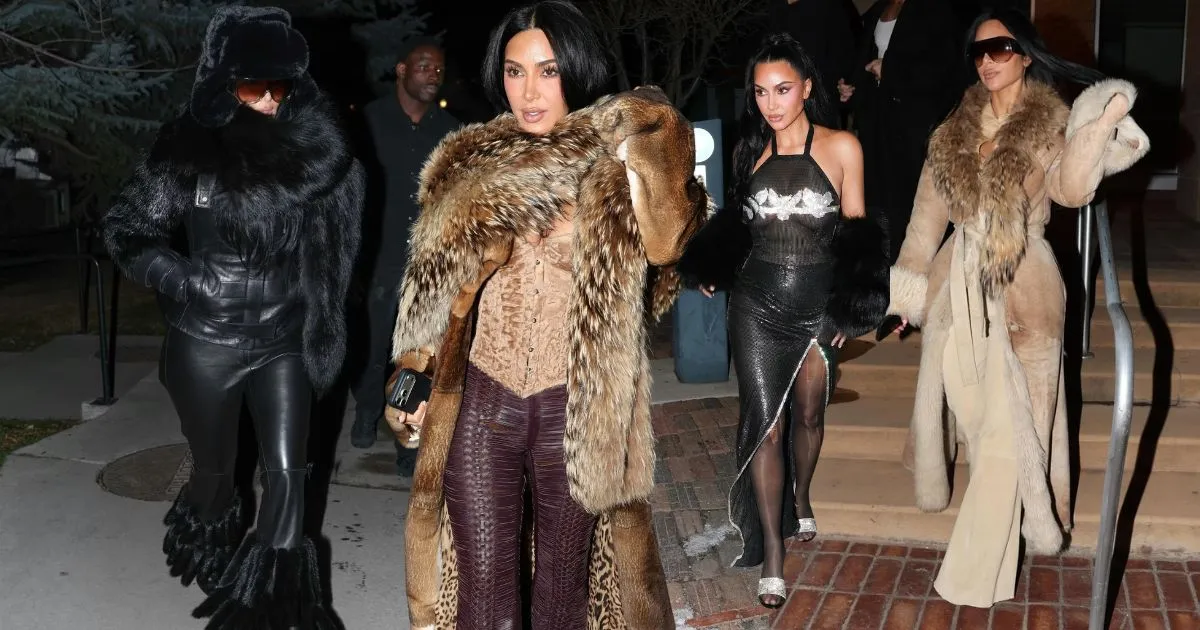 Kim Kardashian mở bát đầu năm với loạt thời trang vintage tại Aspen