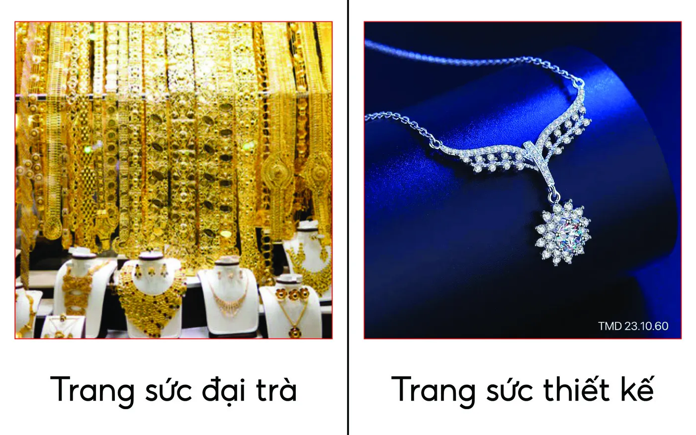 trang sức thiết kế v&agrave; trang sức đại tr&agrave;